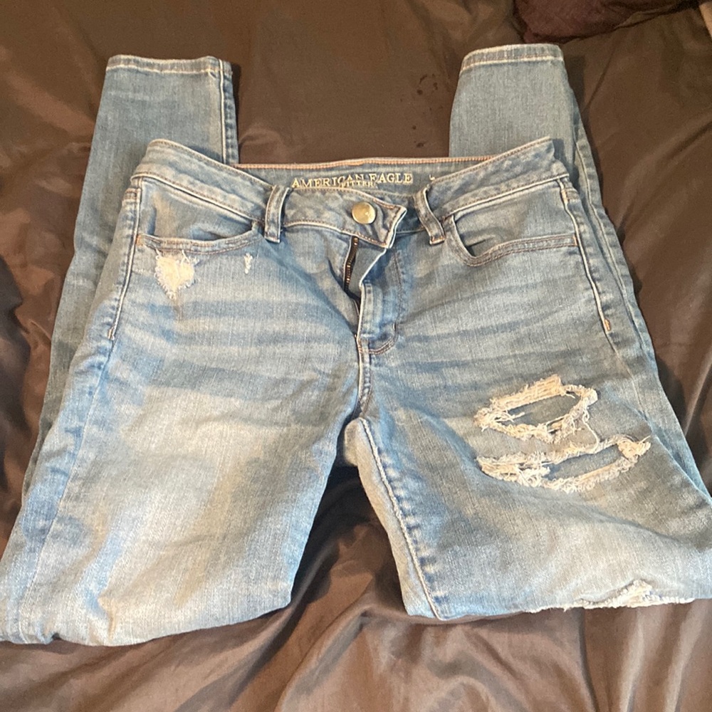american eagle jeans worn